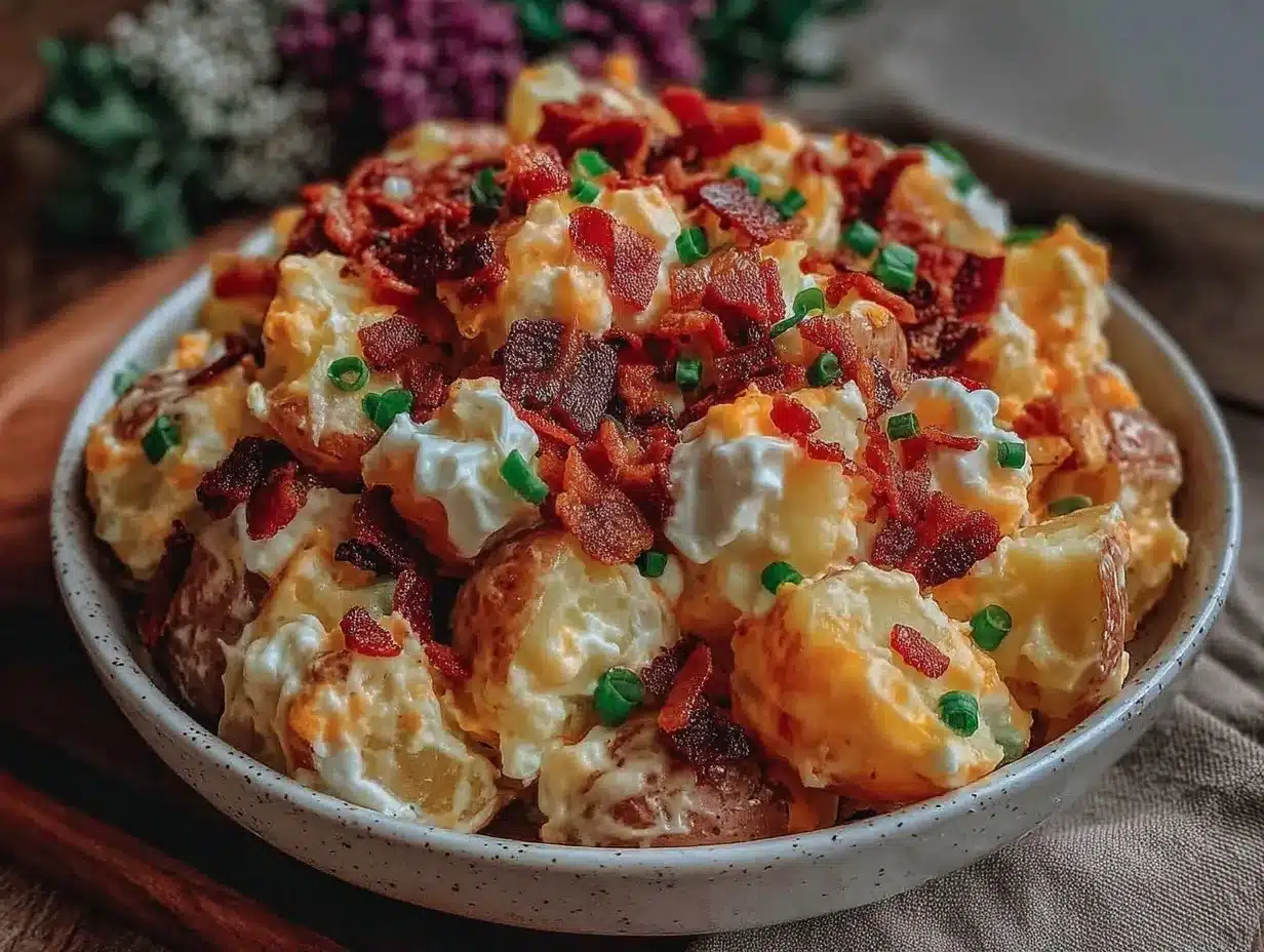 creamy loaded baked potato salad preparation steps