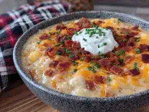 creamy loaded baked potato soup - featured image