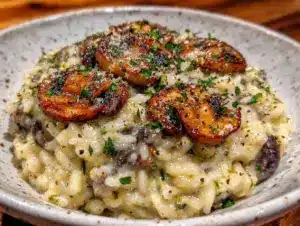 creamy mushroom risotto - featured image