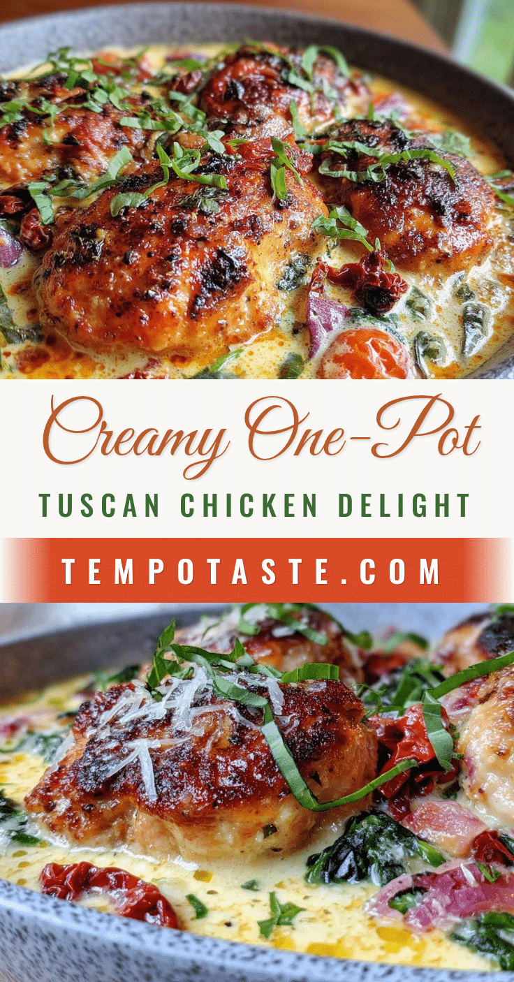creamy one-pot tuscan chicken recipe