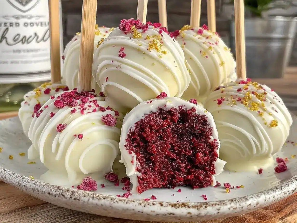 creamy red velvet cake pops preparation steps