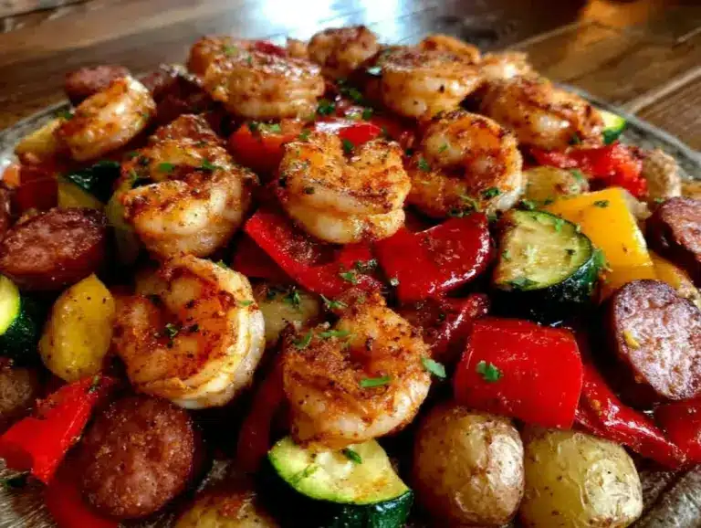 easy cajun shrimp and sausage sheet pan dinner - featured image