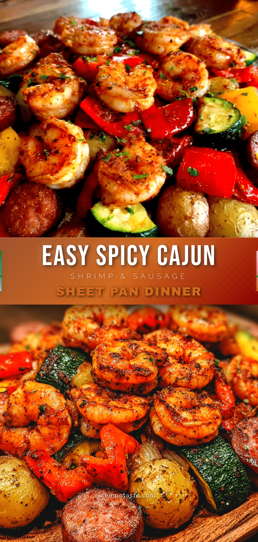 easy cajun shrimp and sausage sheet pan dinner recipe