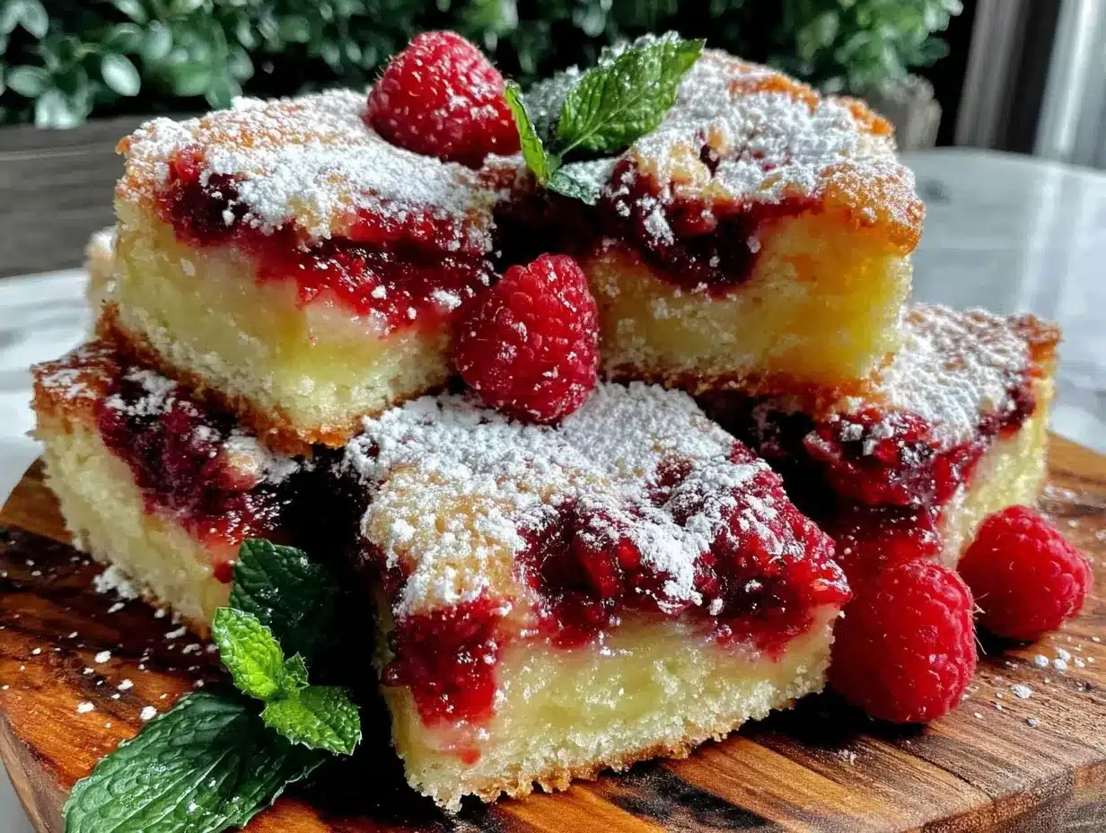 easy fresh raspberry lemon bars preparation steps