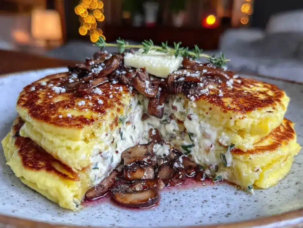 fathers day breakfast savory pancakes - featured image