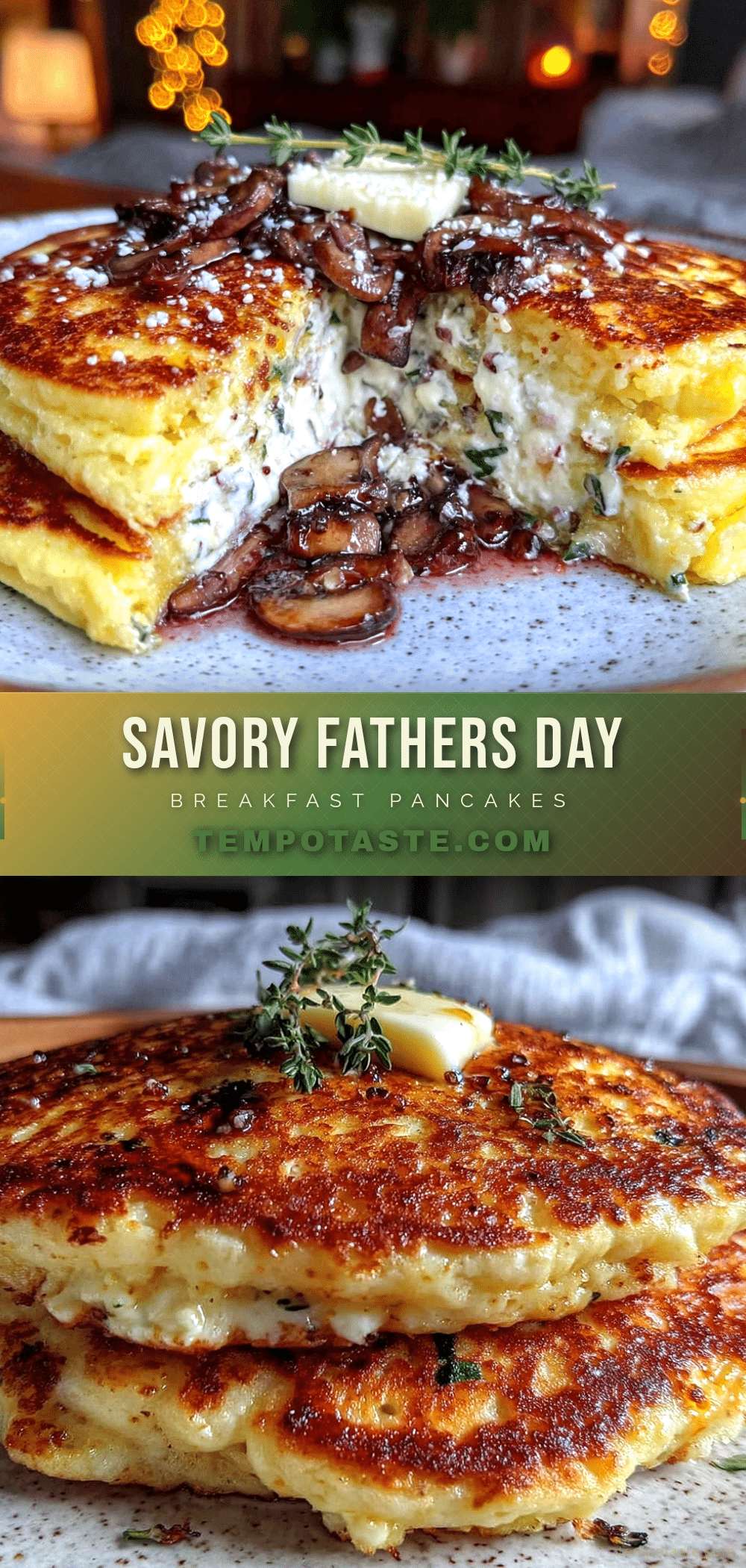 fathers day breakfast savory pancakes recipe
