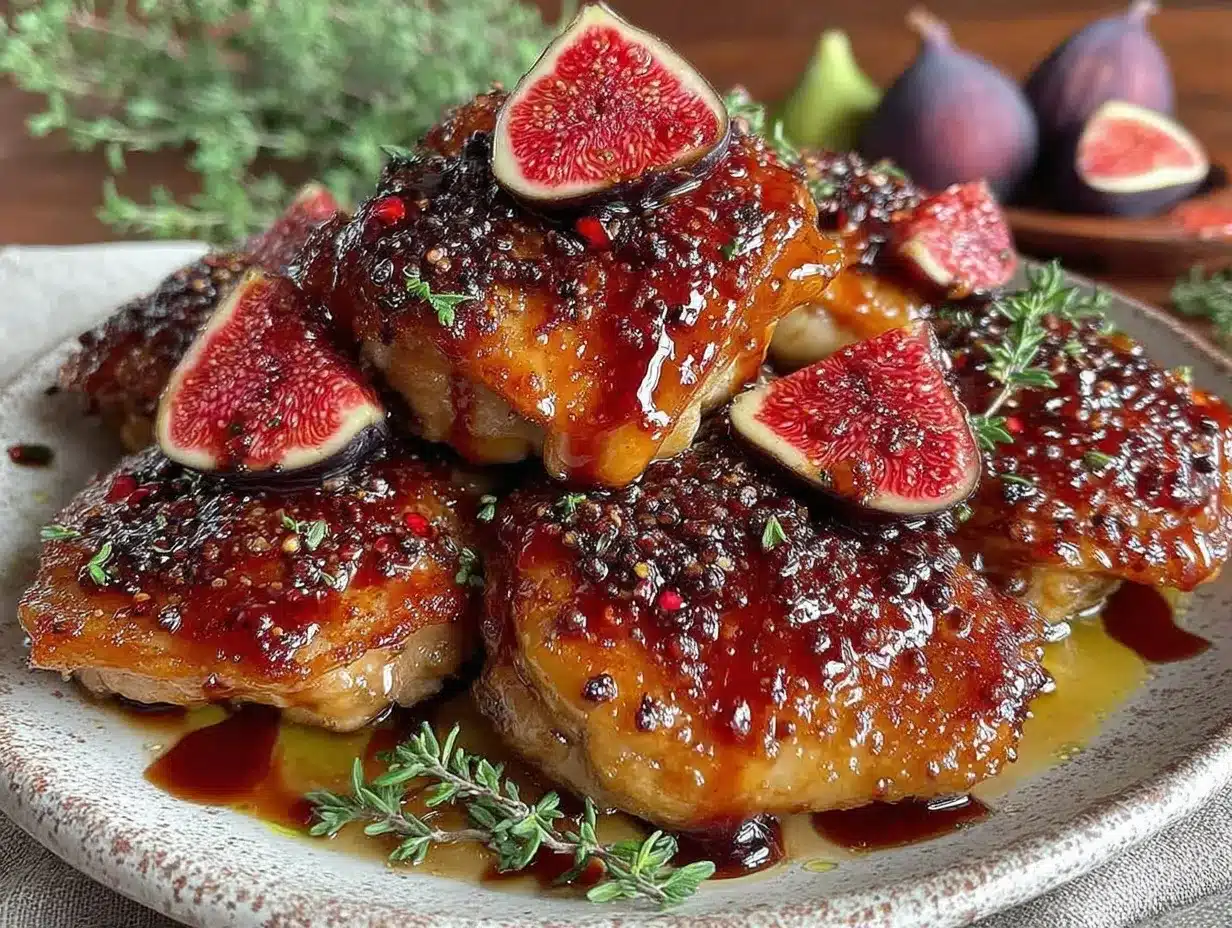 fig balsamic glazed chicken thighs preparation steps
