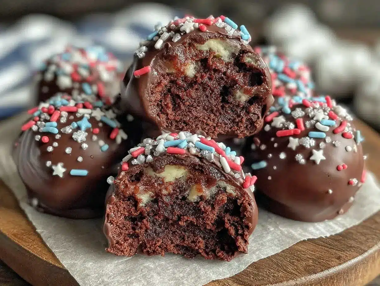 Flavorful Firecracker Brownie Pops preparation steps