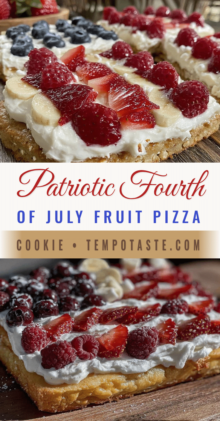 fourth of july flag fruit pizza sugar cookie recipe