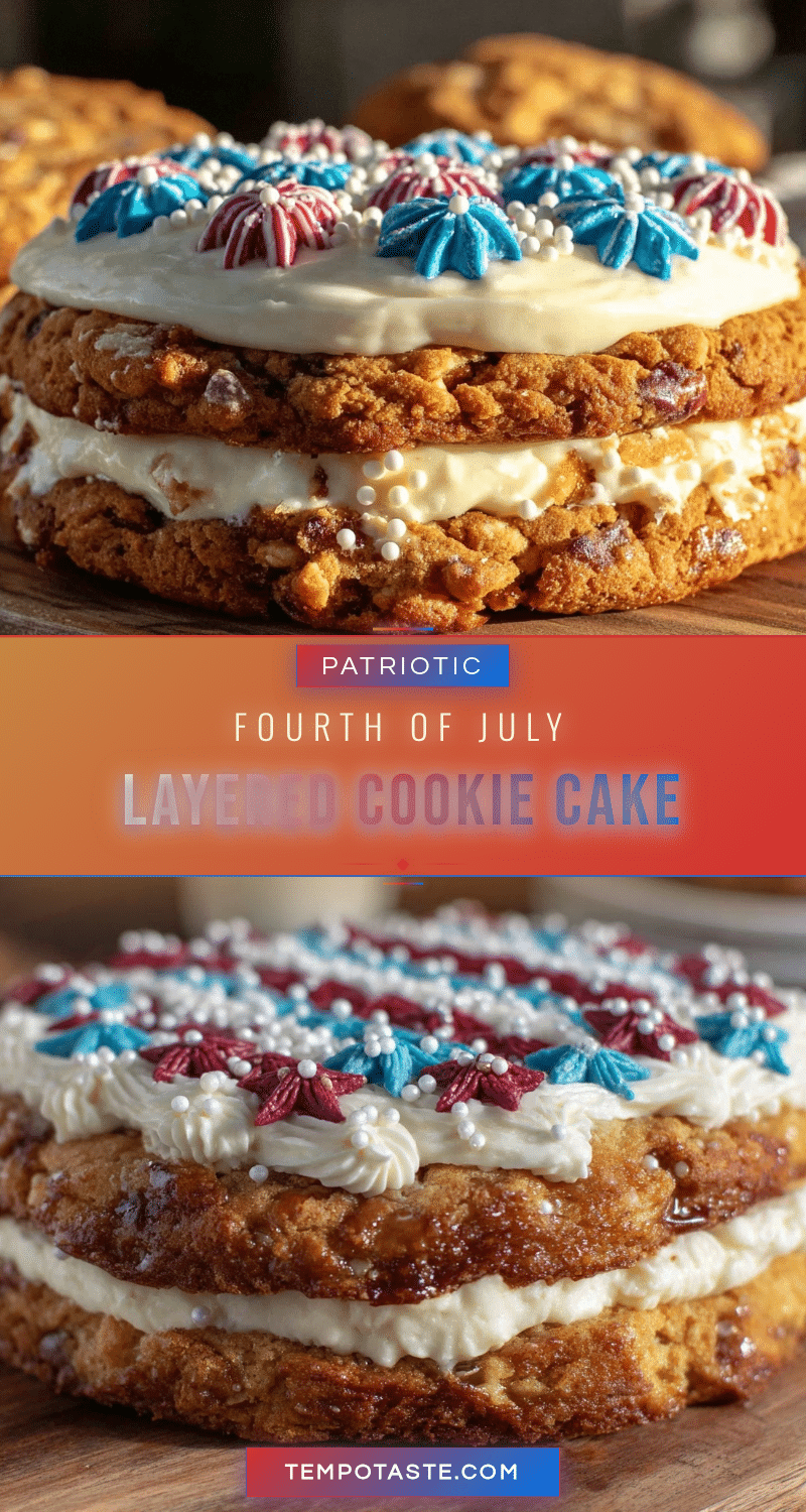 fourth of july layered cookie cake recipe