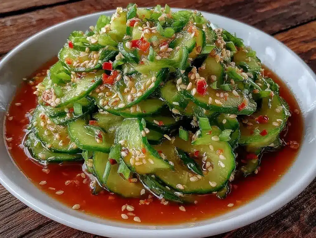 fresh asian cucumber salad - featured image