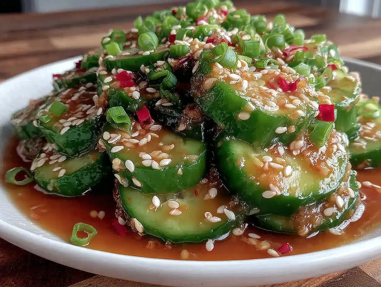 fresh asian cucumber salad preparation steps