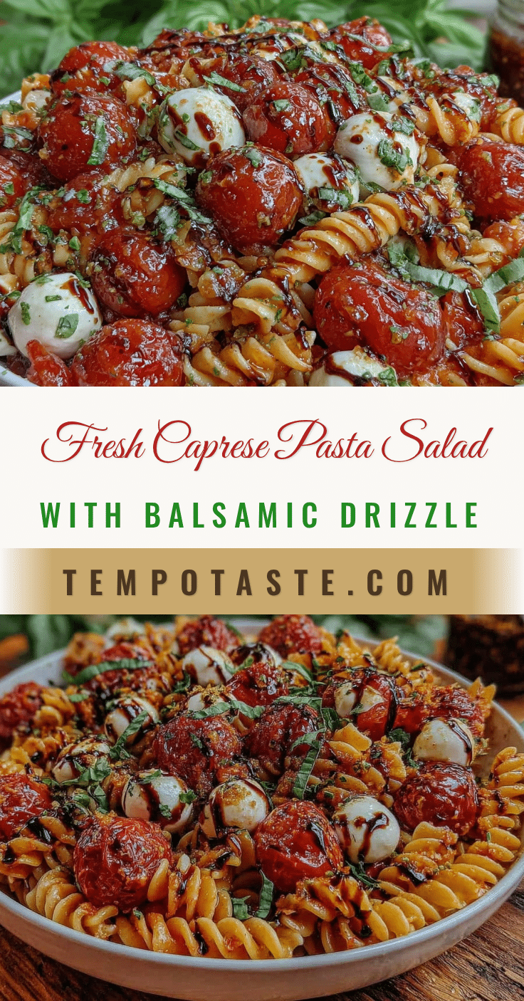 fresh Caprese pasta salad recipe