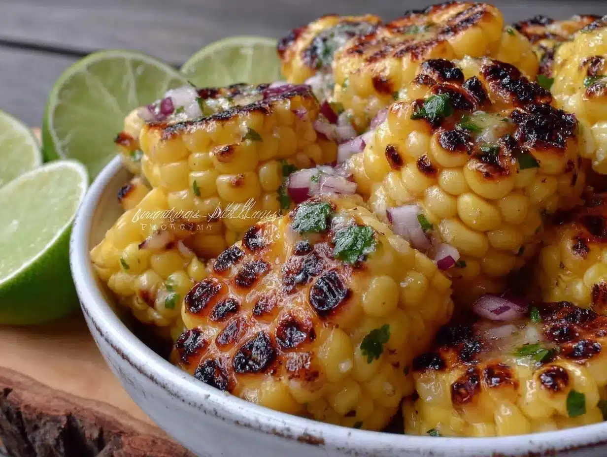 fresh grilled corn salad preparation steps