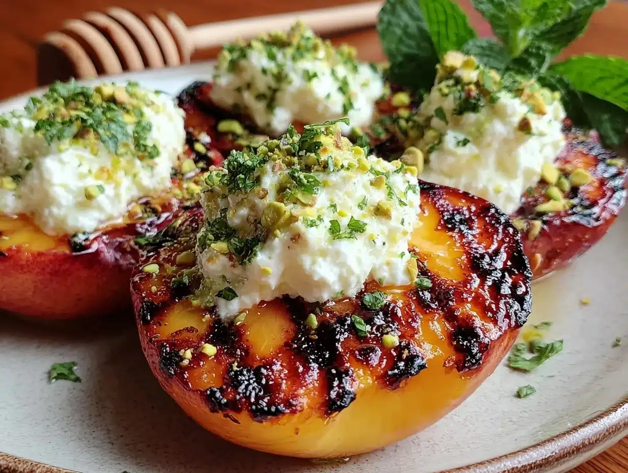 fresh grilled peaches recipe preparation steps