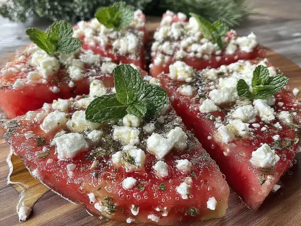 fresh patriotic watermelon pizza - featured image