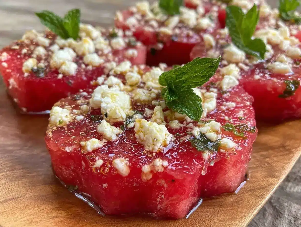 fresh patriotic watermelon pizza preparation steps