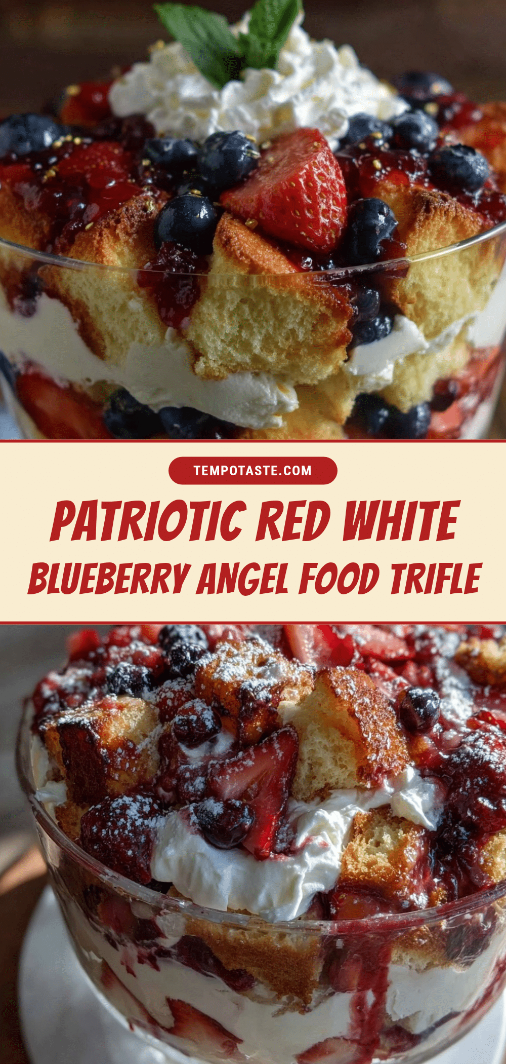 fresh red white blue berry trifle recipe