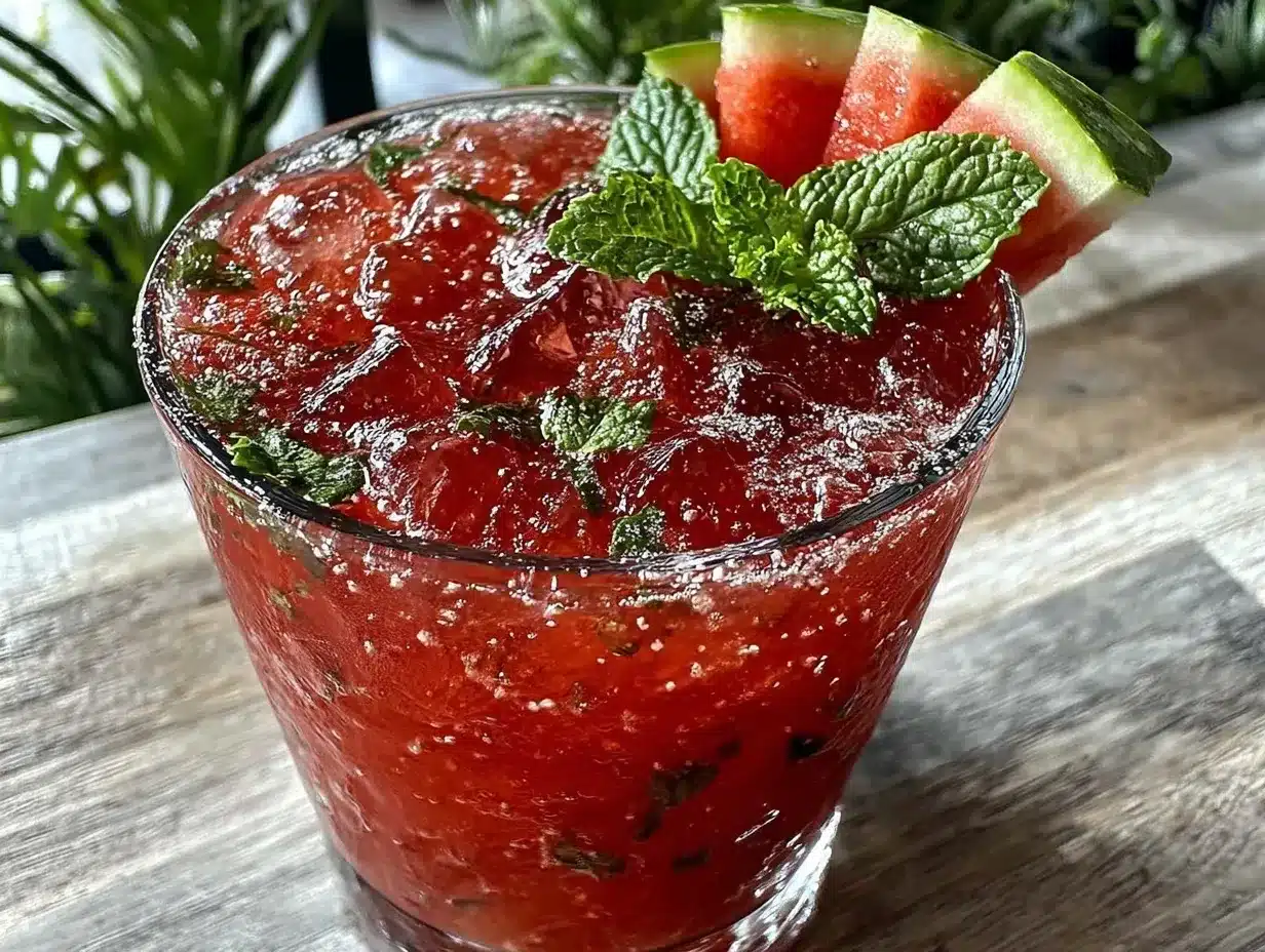 fresh watermelon mint agua fresca preparation steps