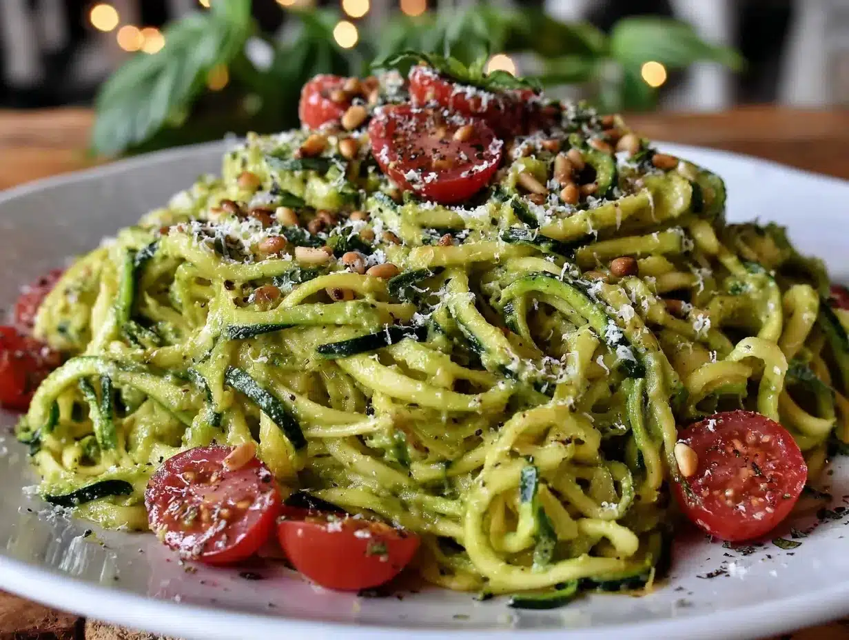 fresh zucchini noodles preparation steps