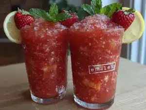 frozen strawberry lemonade slushies - featured image
