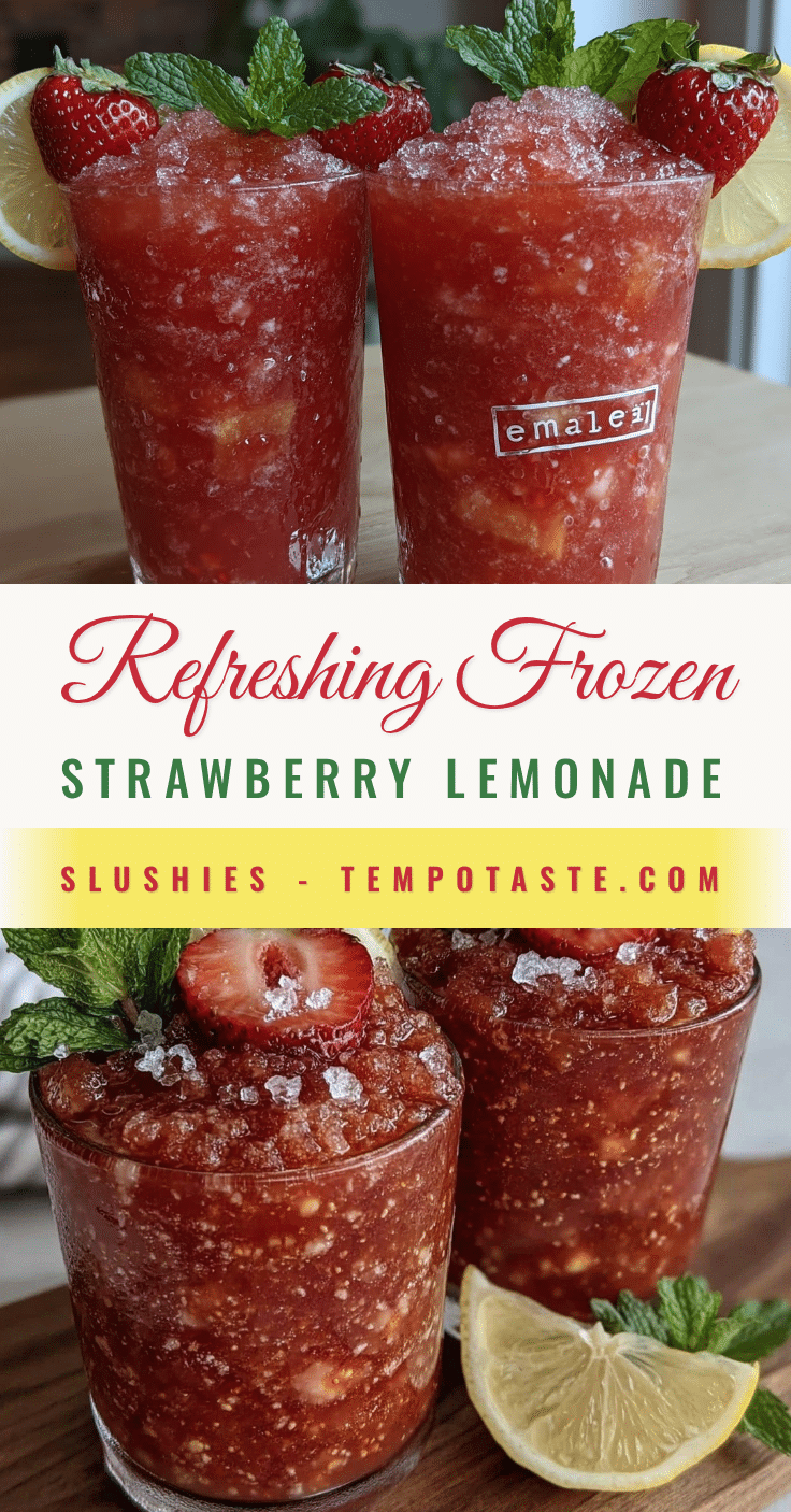 frozen strawberry lemonade slushies recipe