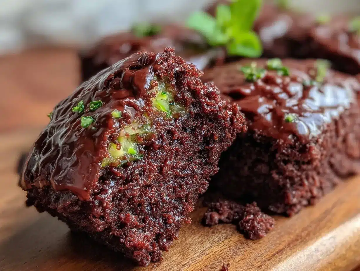 fudgy chocolate zucchini brownies preparation steps