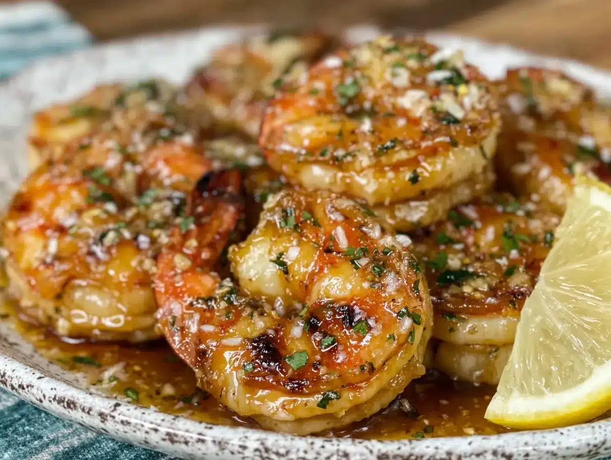 garlic butter grilled shrimp preparation steps