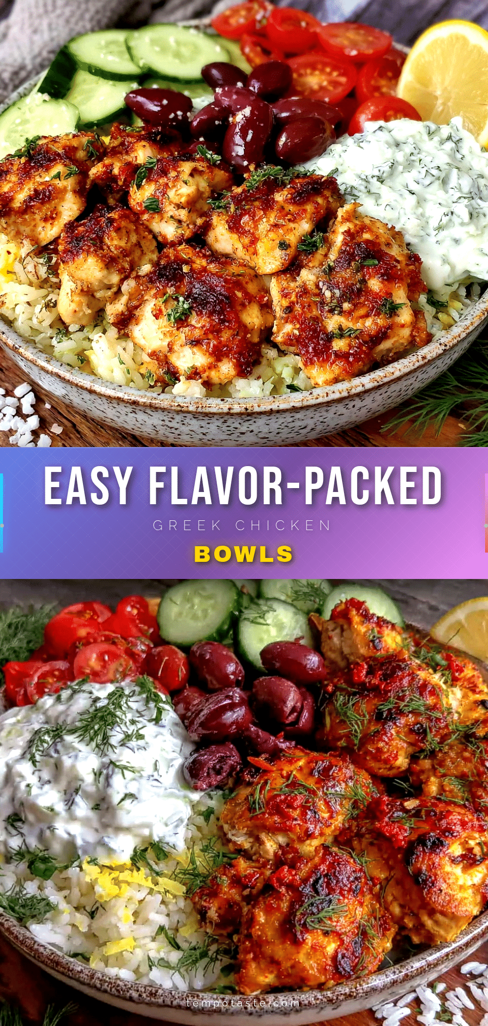 Greek chicken bowls recipe