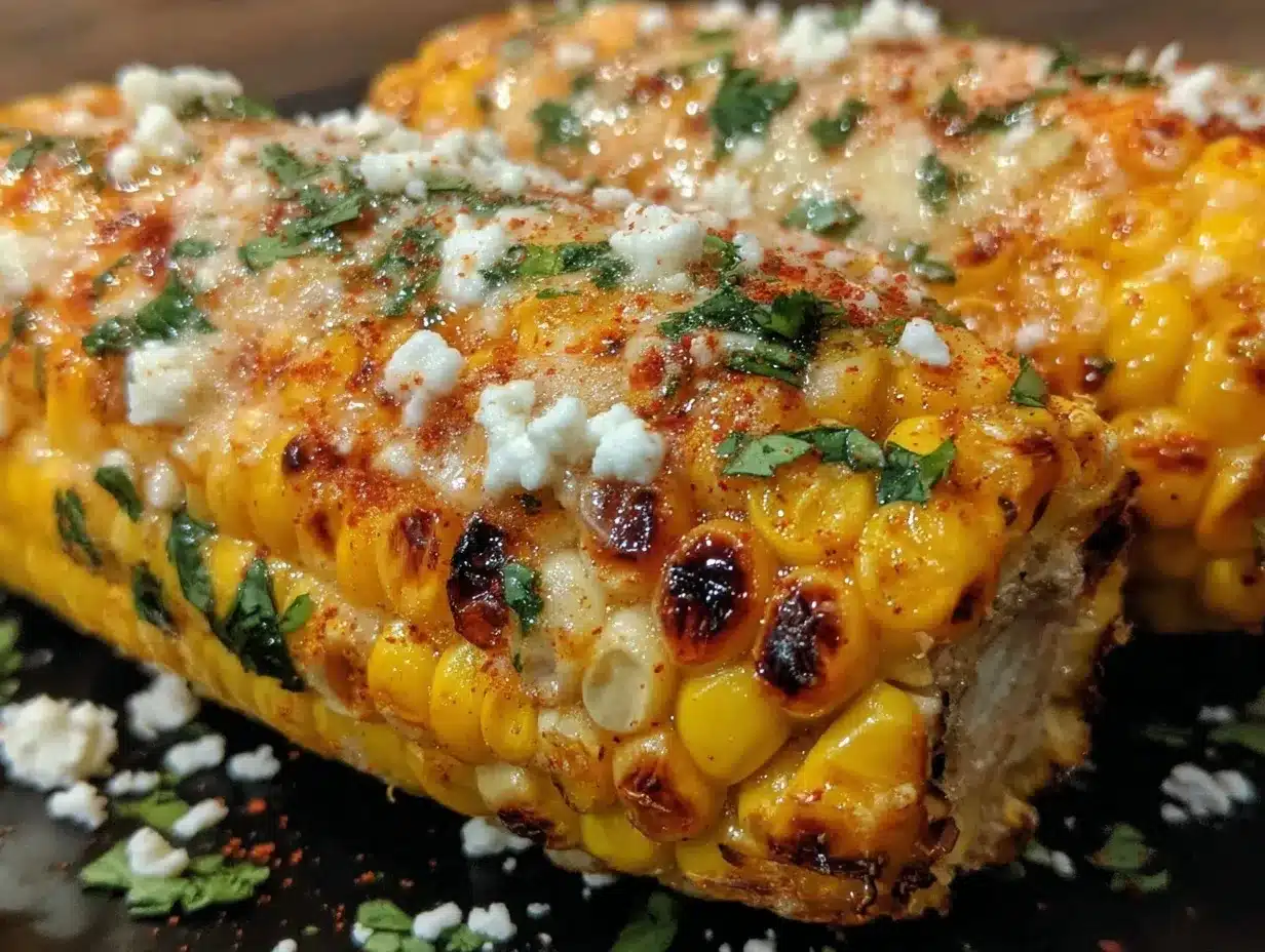 grilled corn on the cob with creamy cotija cheese preparation steps
