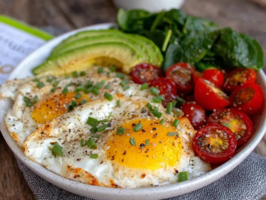 healthy egg white breakfast bowl - featured image