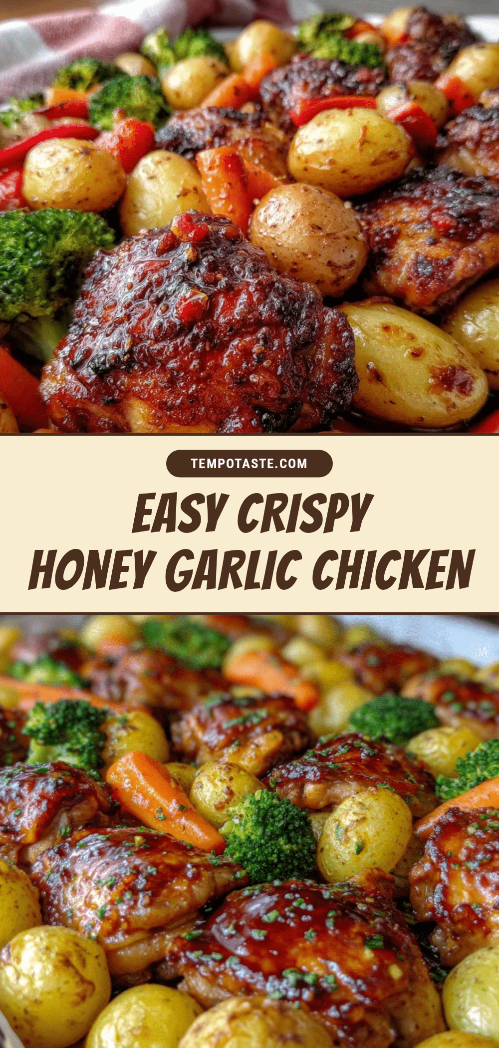 honey garlic chicken sheet pan dinner recipe