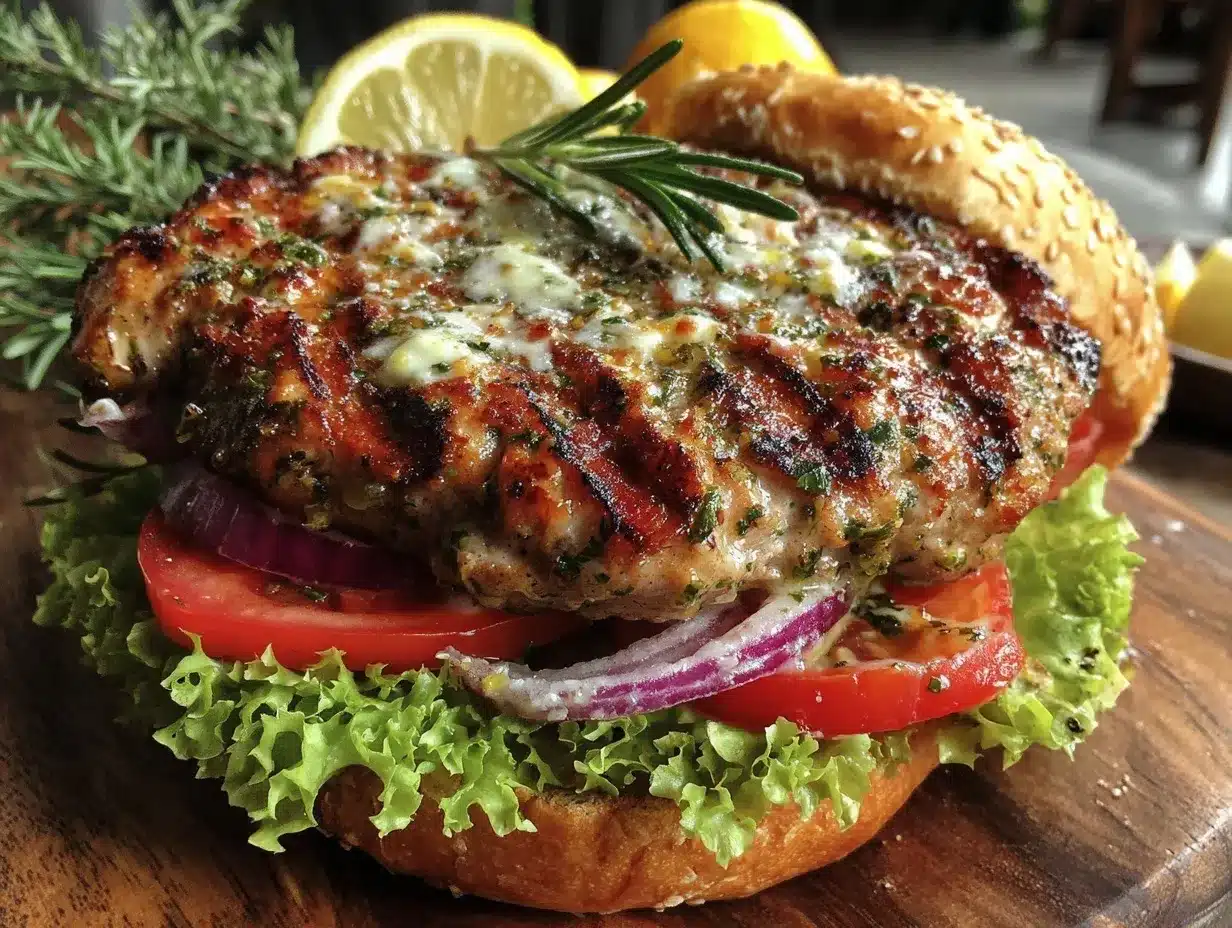 lemon herb grilled turkey burgers preparation steps