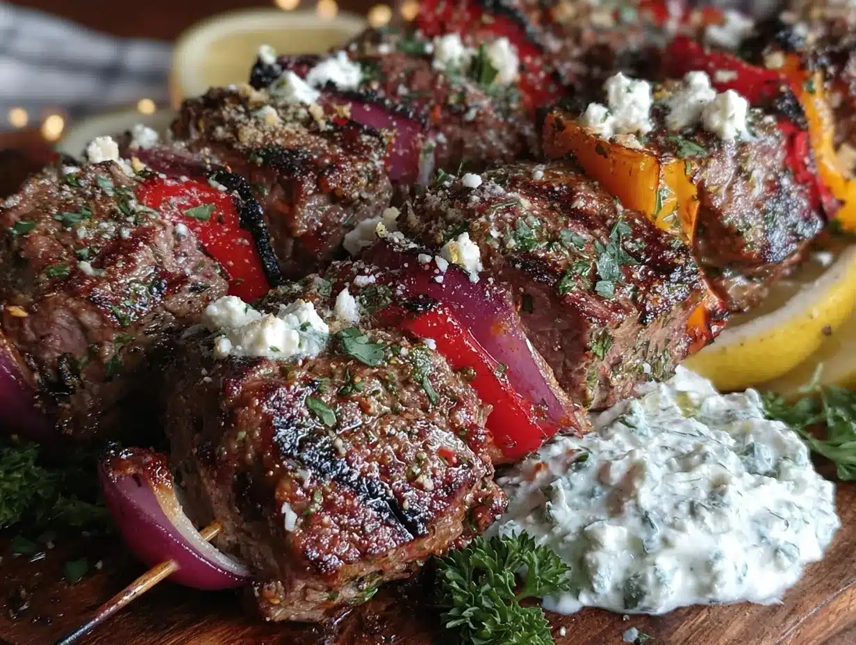 Mediterranean lamb kebabs preparation steps