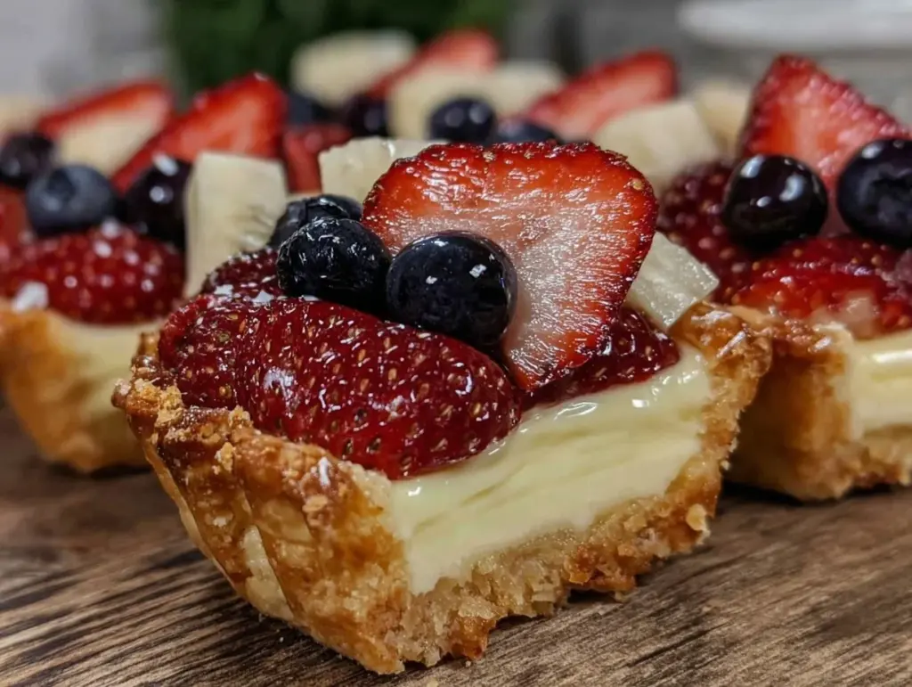 mini american flag fruit tarts - featured image