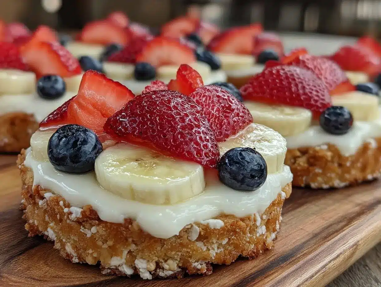mini flag fruit pizzas preparation steps