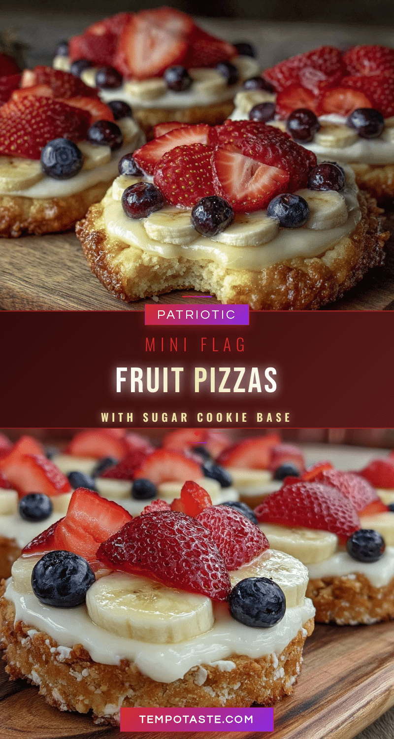 mini flag fruit pizzas recipe