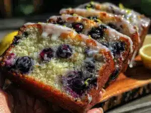 moist lemon blueberry pound cake - featured image