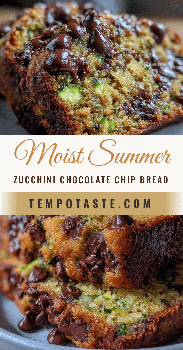 moist summer zucchini chocolate chip bread recipe