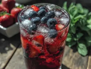 red white and blue sangria - featured image