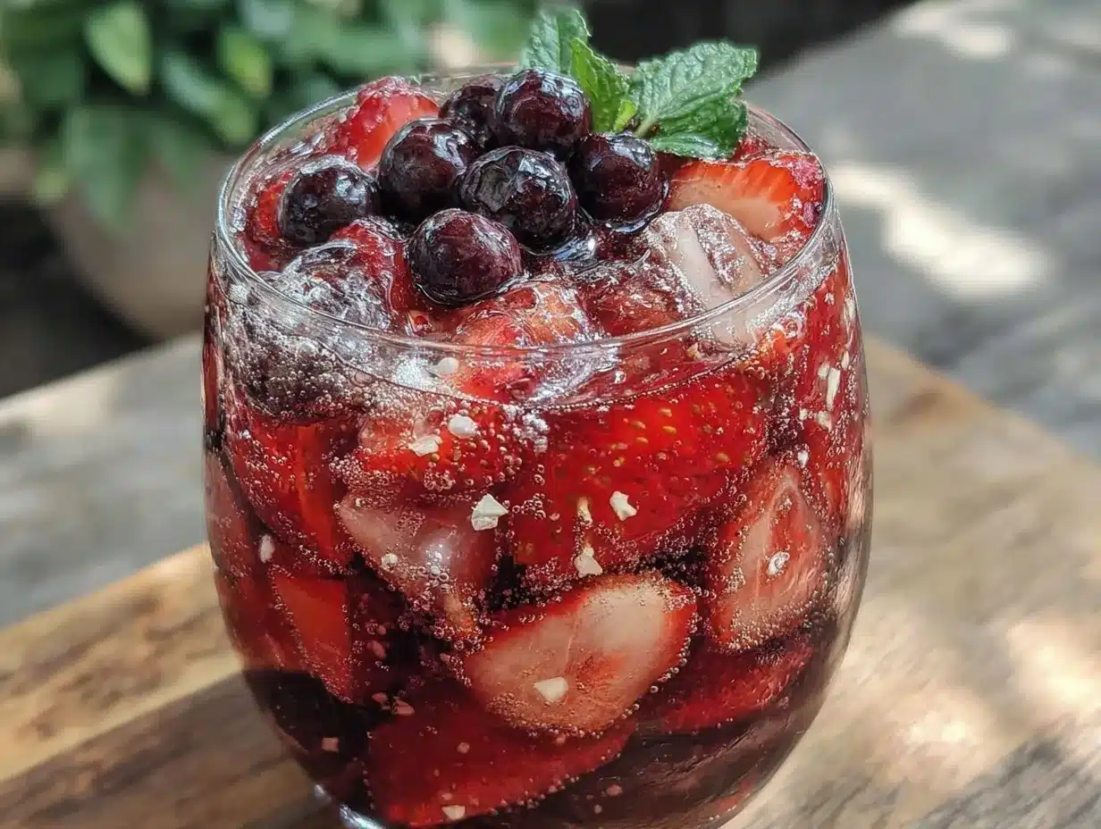 red white and blue sangria preparation steps