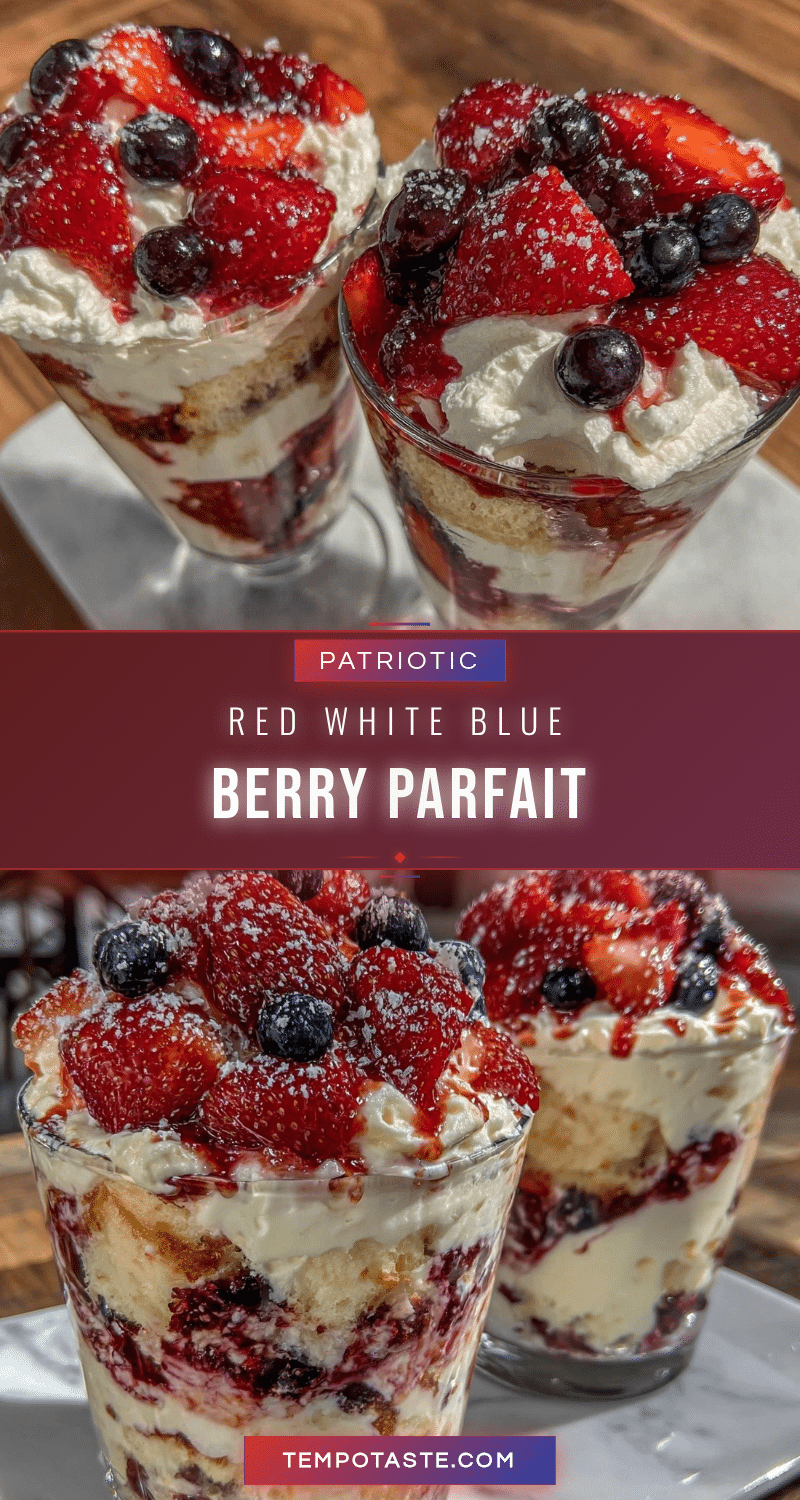 red white blue berry trifle parfait recipe