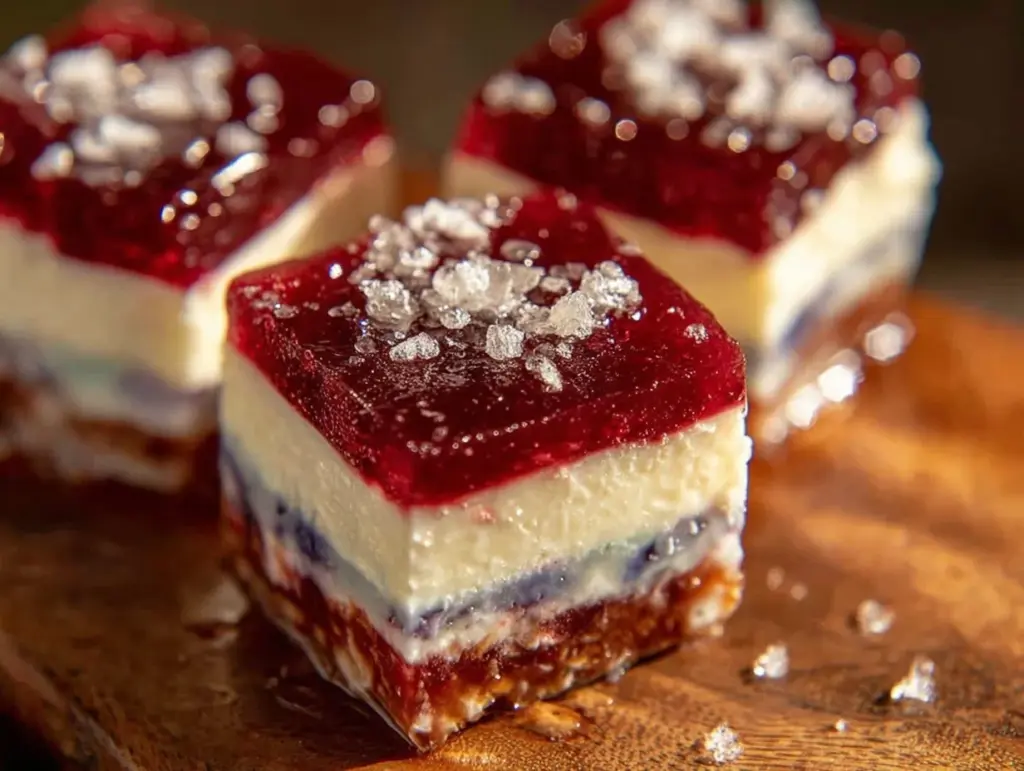 red white blue vodka jello shots - featured image
