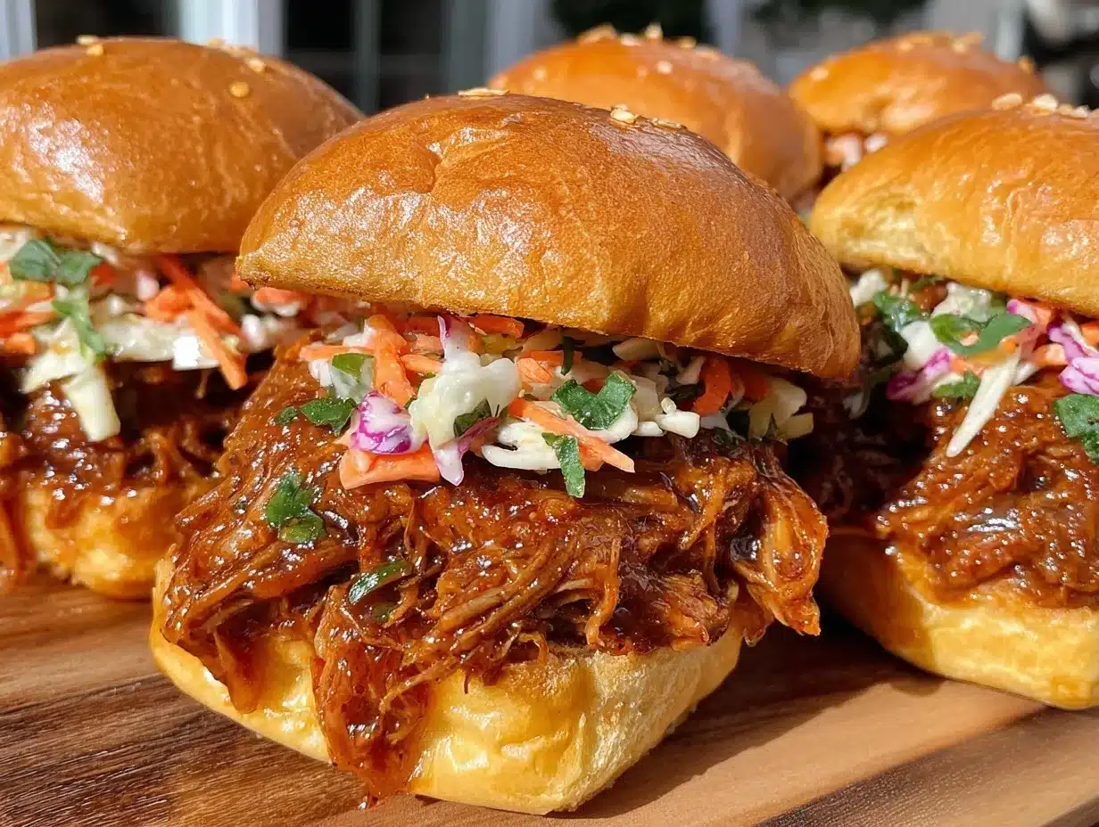 slow cooker bbq pulled pork sliders preparation steps