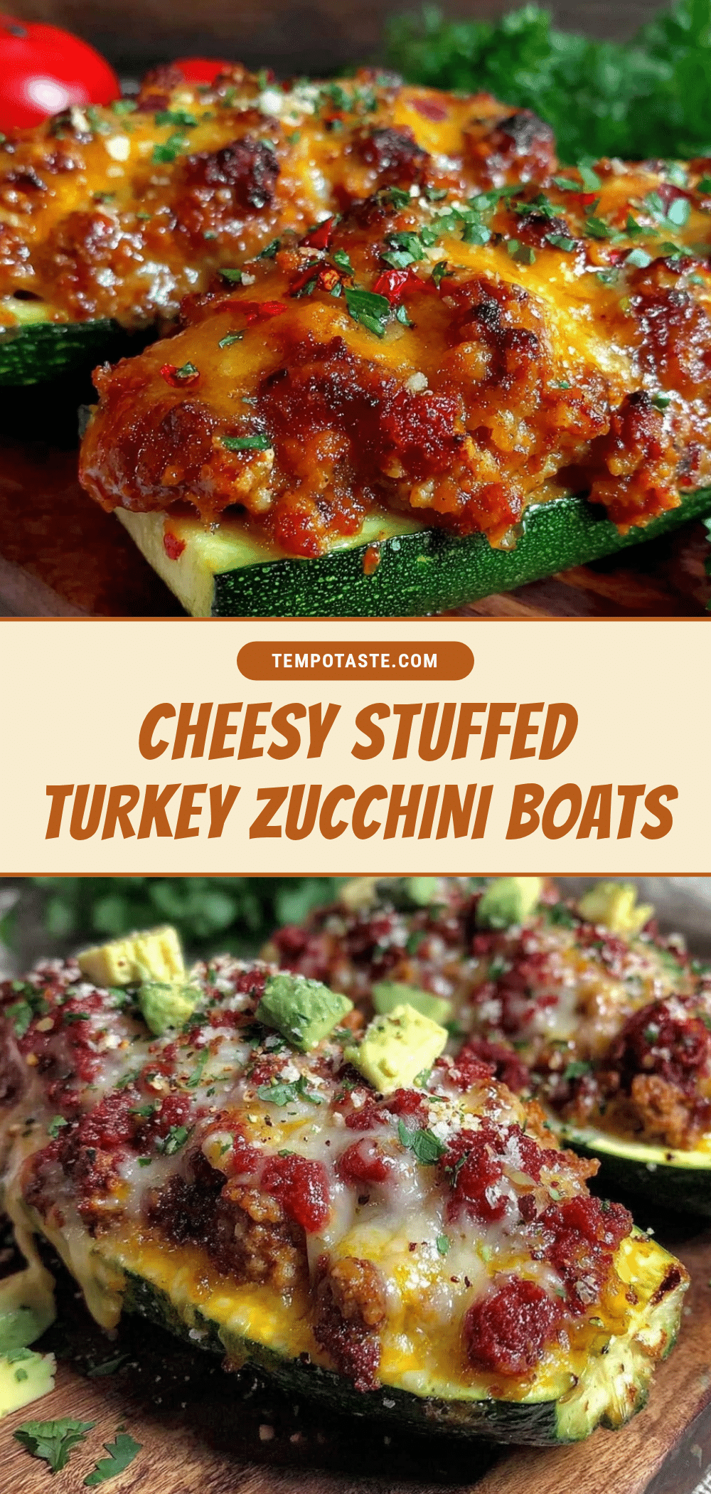stuffed zucchini boats with ground turkey and cheese recipe