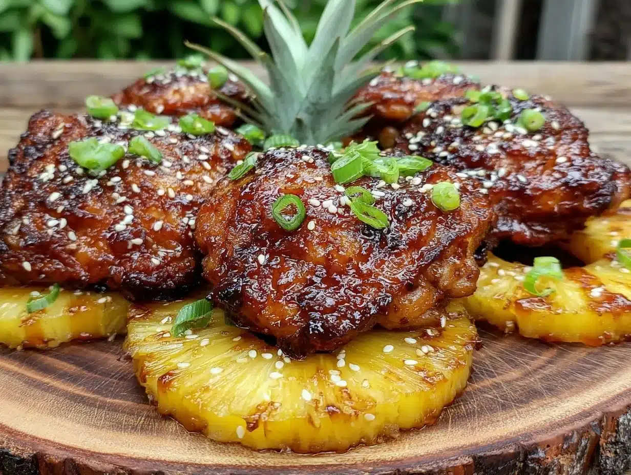 teriyaki pineapple chicken thighs preparation steps