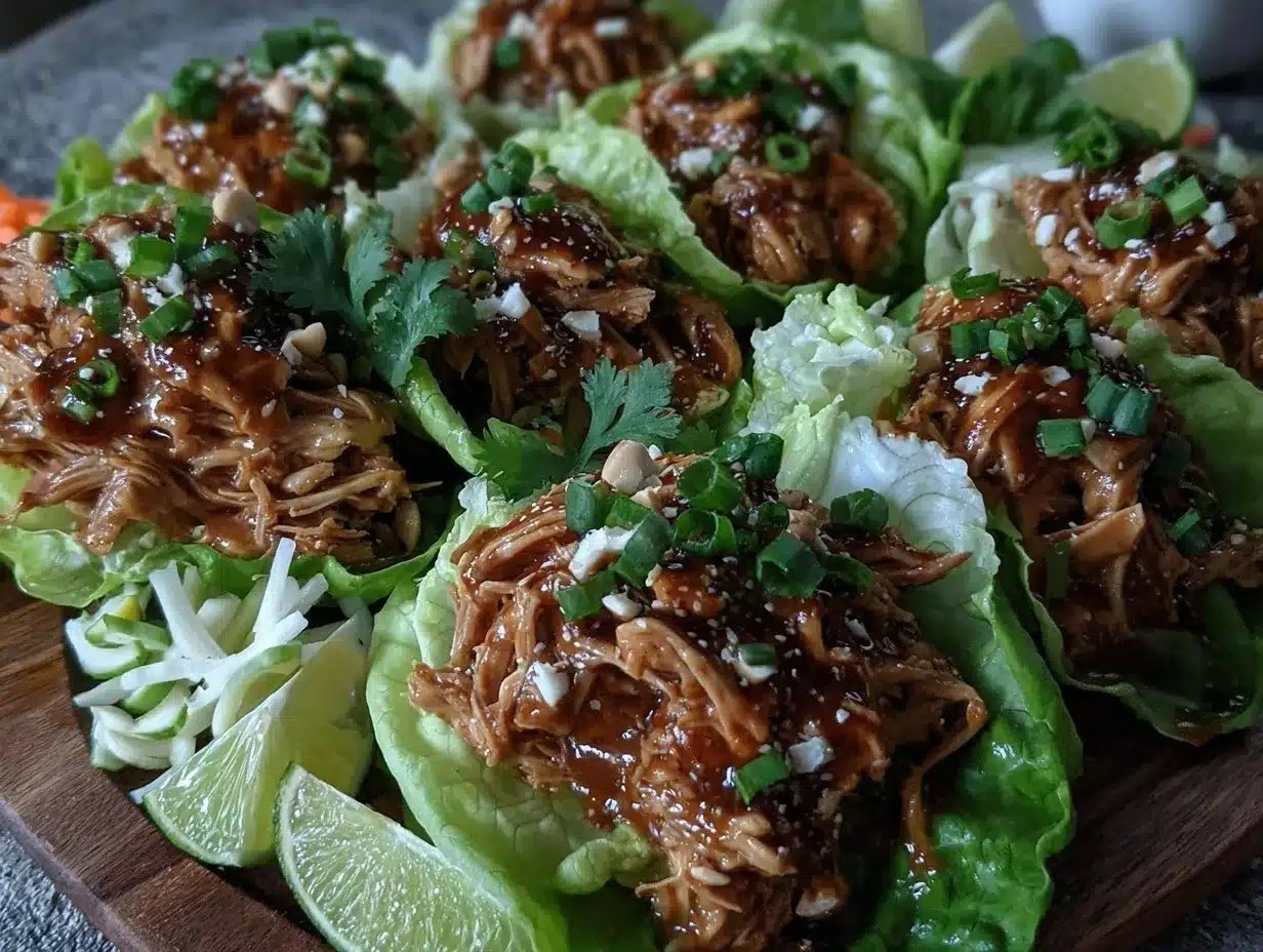 thai peanut chicken lettuce wraps preparation steps