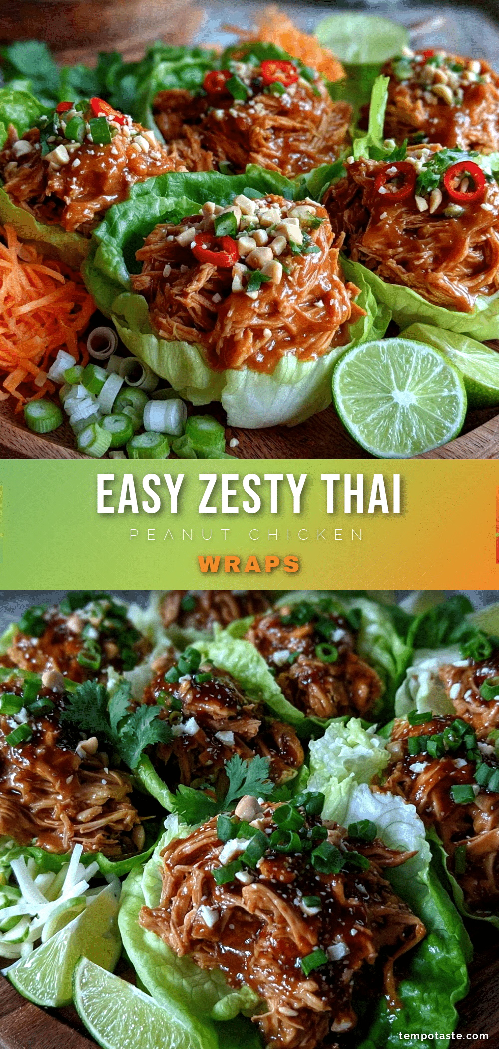 thai peanut chicken lettuce wraps recipe