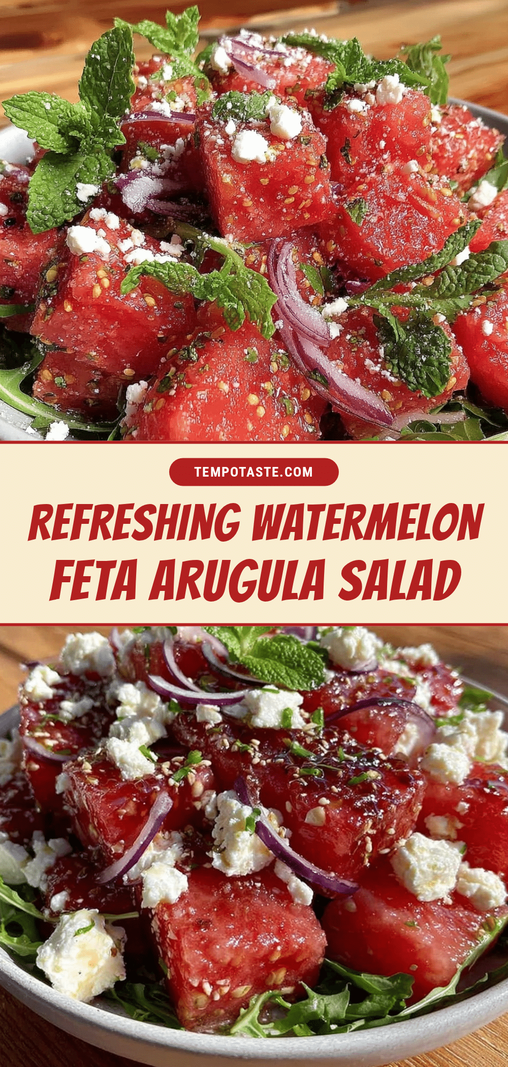 watermelon feta arugula salad recipe
