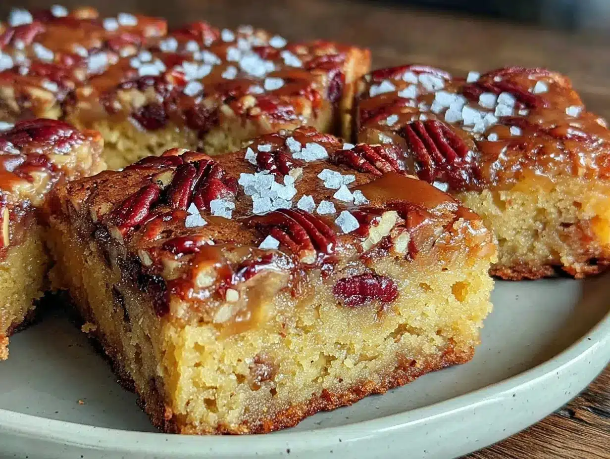 brown butter maple pecan blondies preparation steps